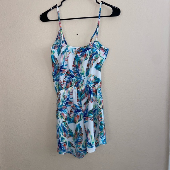 Super cute white y2k floral bottoms Linen romper goin out hipster sleeveless top - Picture 9 of 15